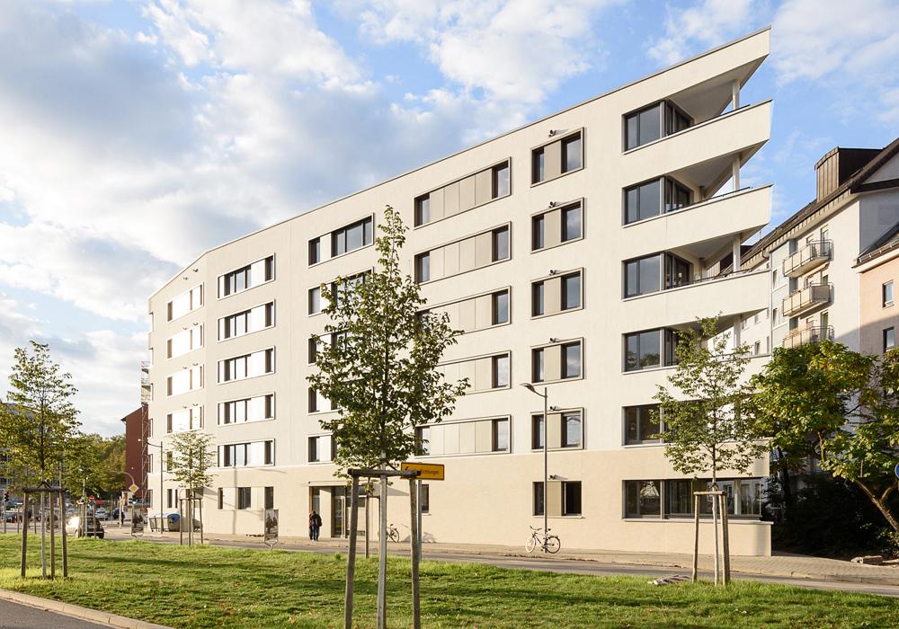 Ansicht von der Glücksteinallee (Foto: C. Köhler, Mannheim)