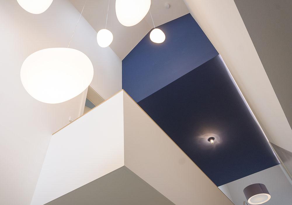 Das Treppenhaus öffnet sich über alle Geschosse bis ins Dach. (C.Köhler, Mannheim)